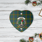Clan Aiton Tartan Crest Heart Ceramic Ornament GM98 Aiton Tartan Tartan Christmas